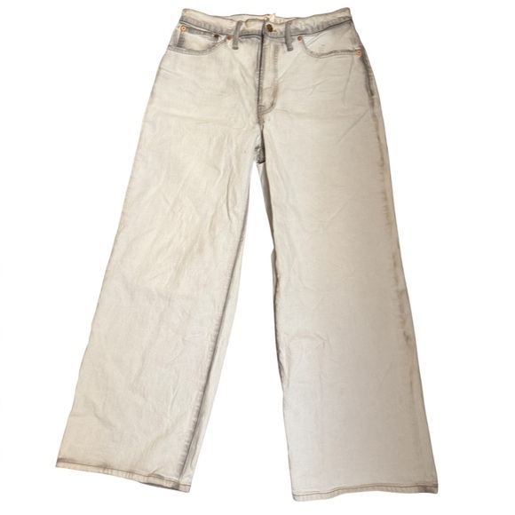 MADEWELL The Perfect Vintage Wide Leg Crop Jeans Women's SZ 29 Blue Light Wash - Picture 3 of 17